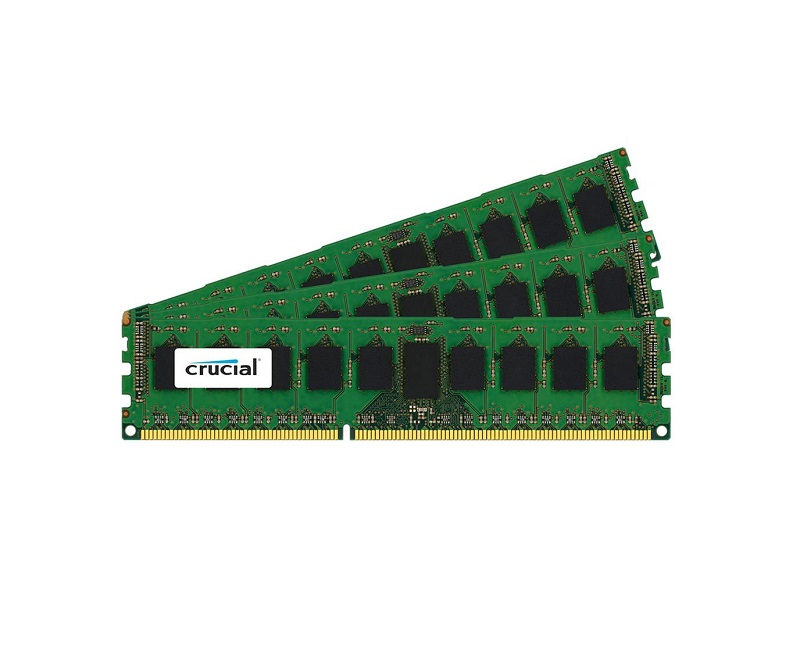 Crucial CT3368405 96GB Kit (3 x 32GB) DDR3-1333MHz PC3-10600 ECC Registered CL9 240-Pin DIMM 1.35V Low Voltage Quad Rank Memory Upgrade for Supermicro SuperServer 6027R-3RF4+